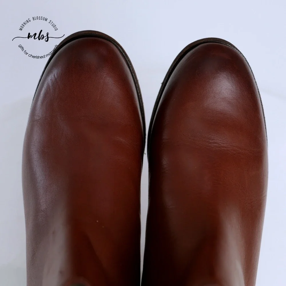 Clarks Maypearl Leather Side Zip Boots Brown Women 8